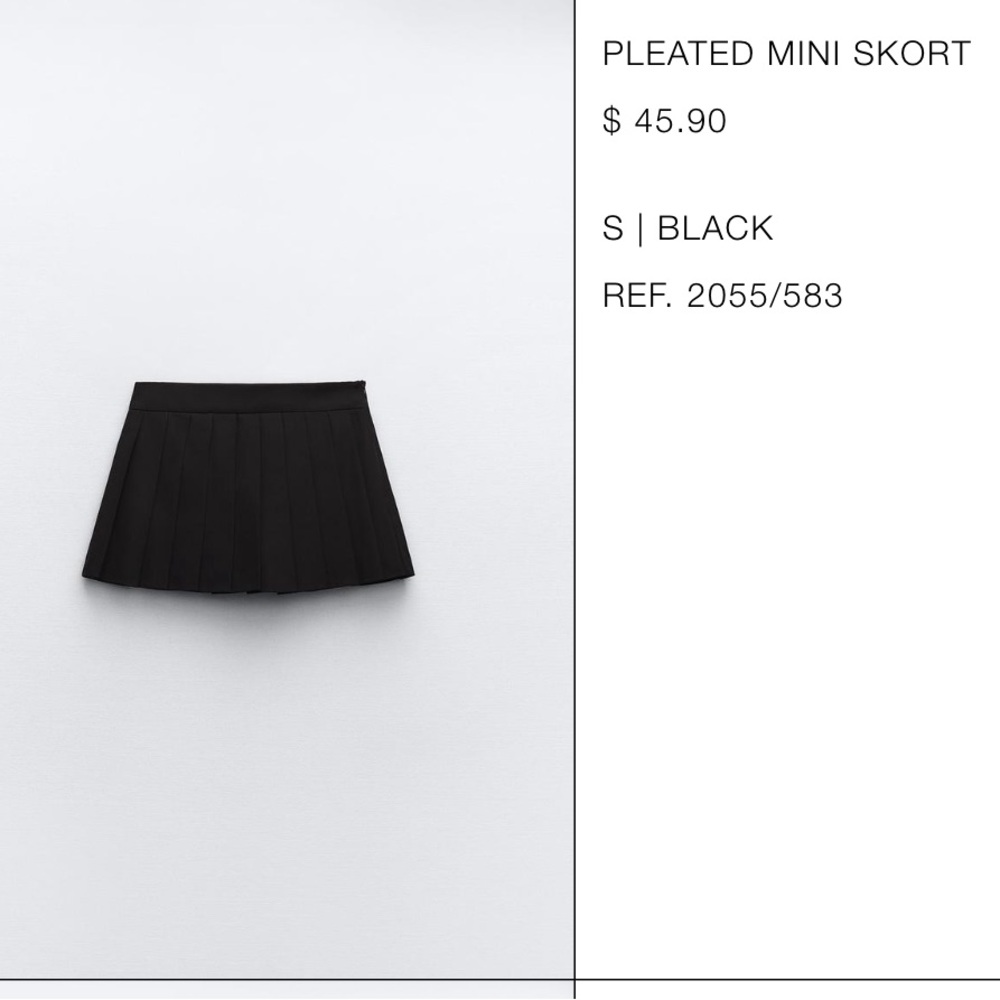 Zara Pleated Skort - Size Small